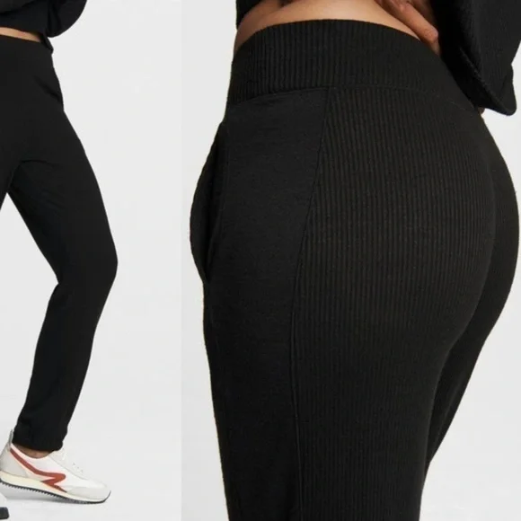 rag & bone Rib Knit Joggers in Black Size S - Picture 3 of 12